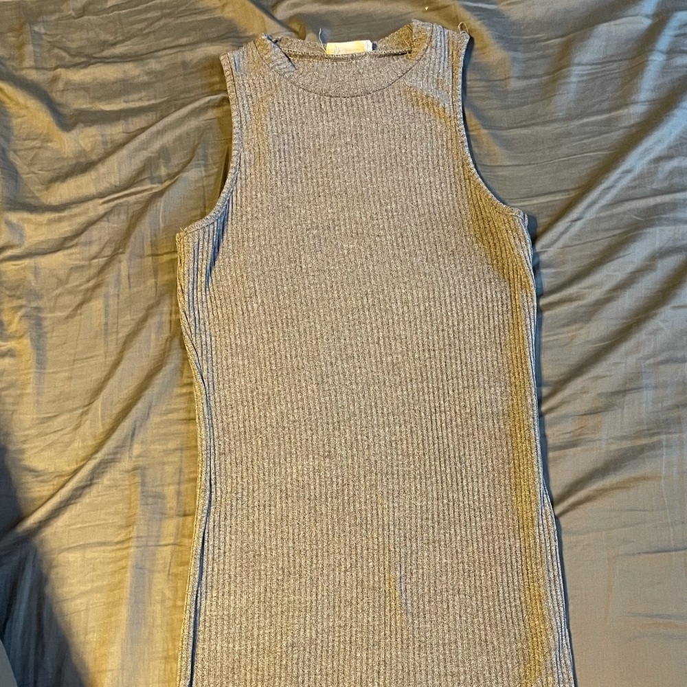 Grey body con dress